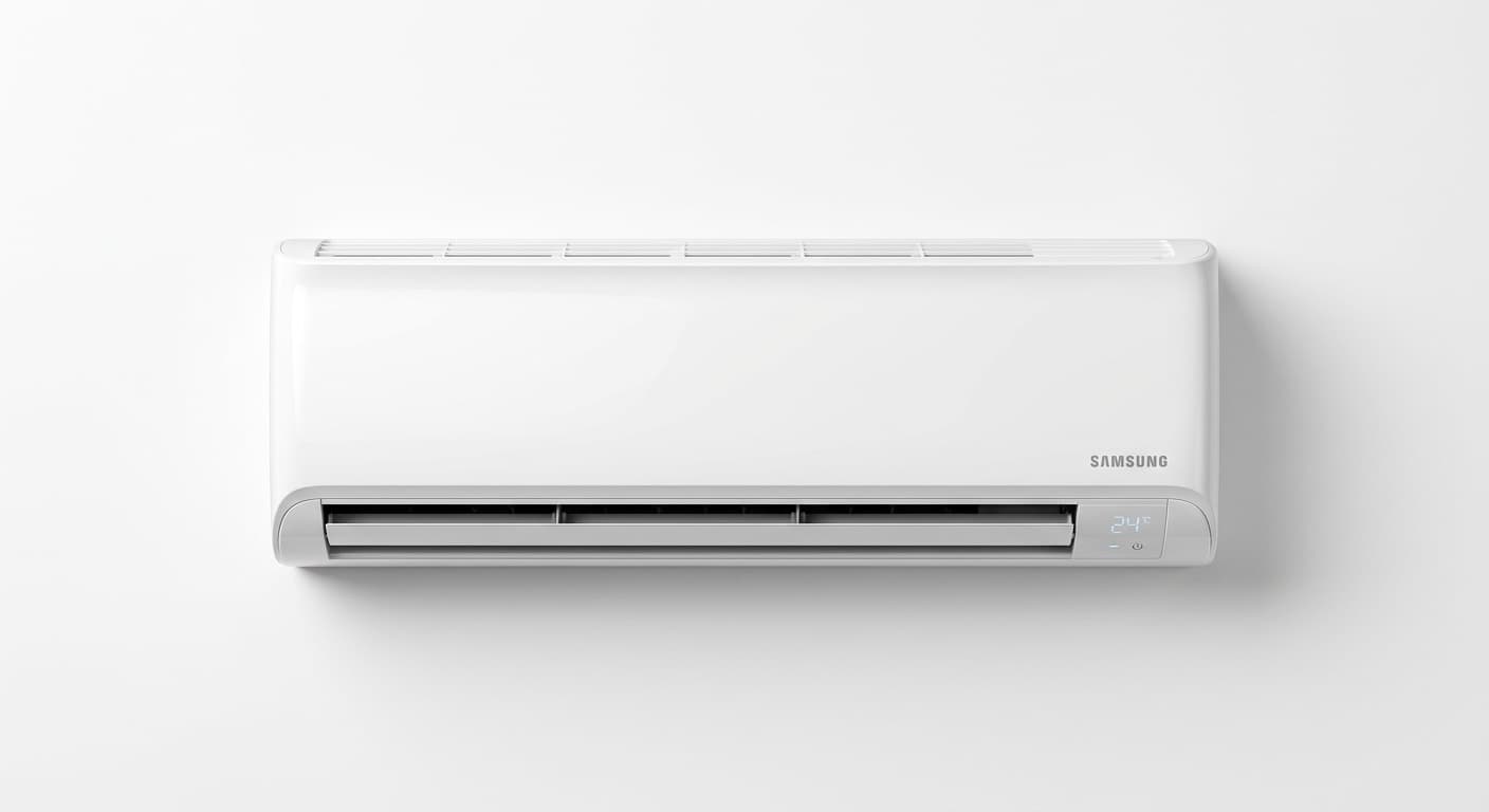Aircond Samsung Essential Inverter 1.0HP dipasang di dinding rumah Malaysia